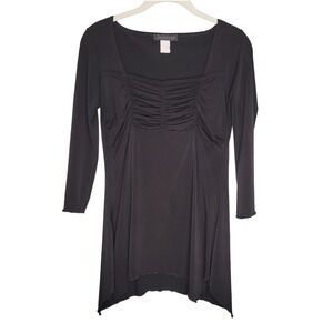 VTG American City Wear Black Top Women's Size Small Witchy Whimsigoth Y2K